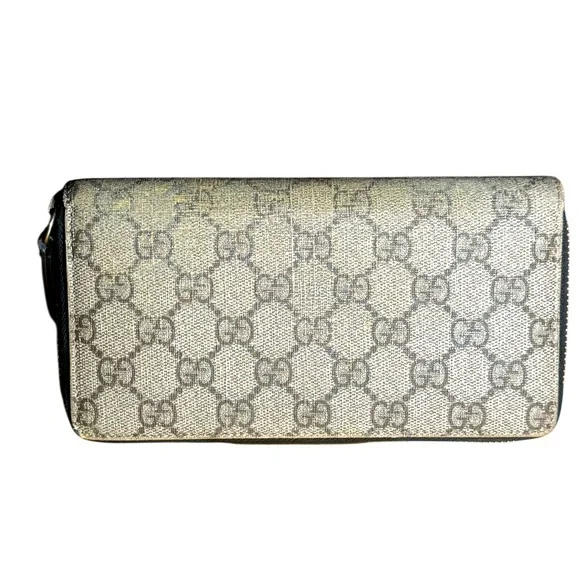 Gucci Supreme GG monogram compact wallet ram continental ziparound wallet NWOT - Picture 1 of 15